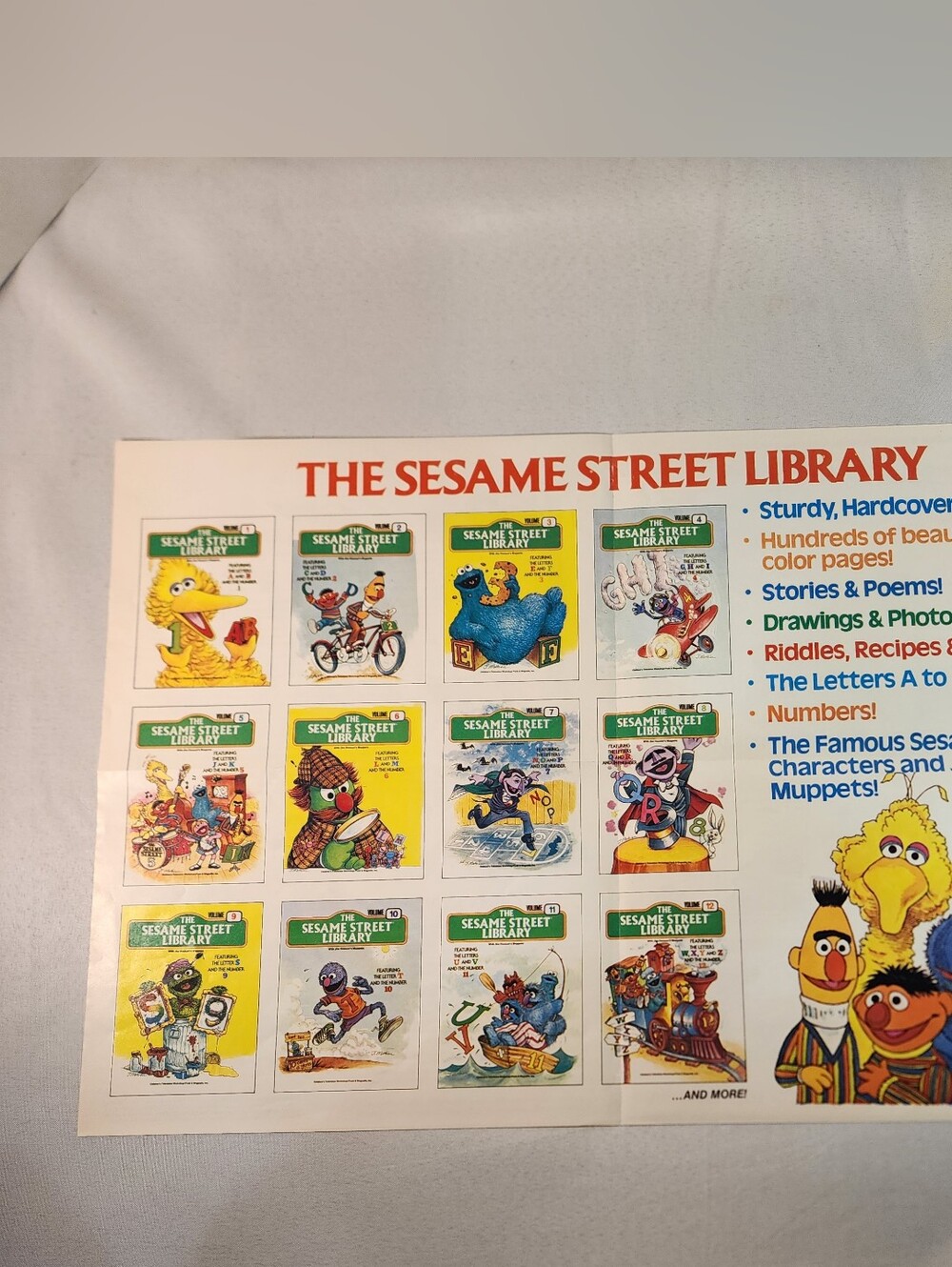Paper Promotional Bookplate Sheet, Sesame Street Library, Jim Henson's Muppets